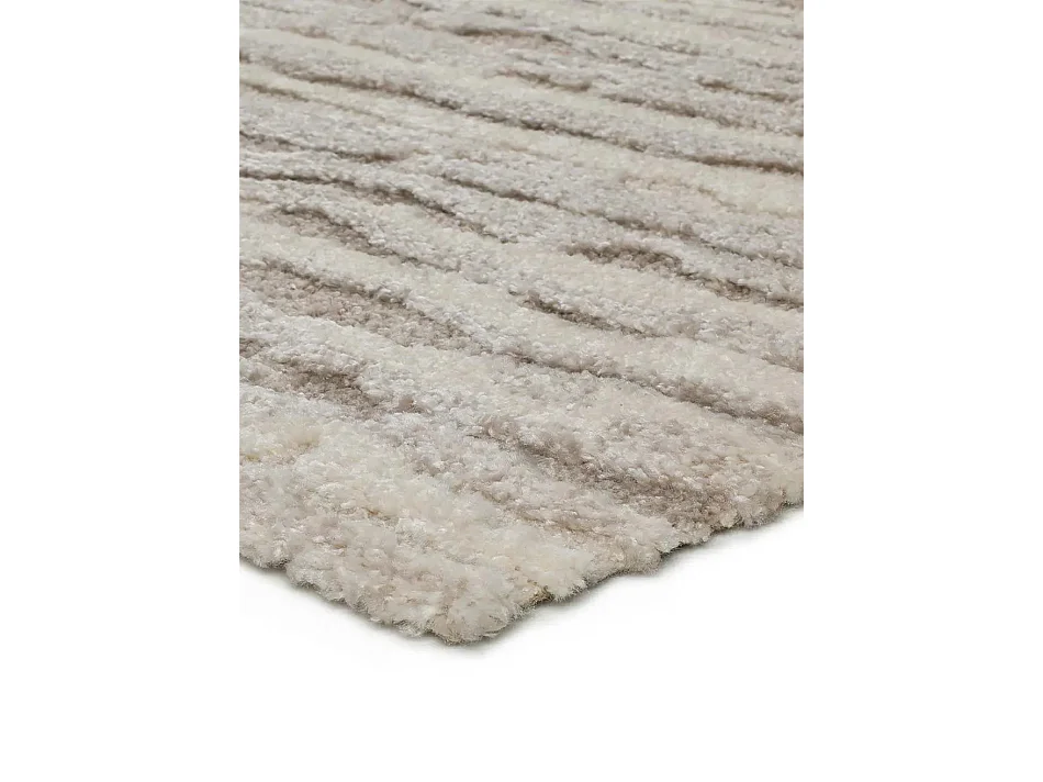 Tapis intérieur - abstrait avec relief - beige - 160 x 230 cm - YEN