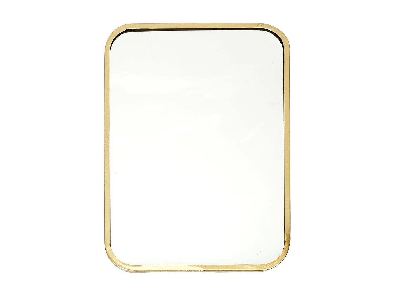 Miroir Rectangulaire Cadre Métal Doré Coins Arrondis 25x34cm - POPPY