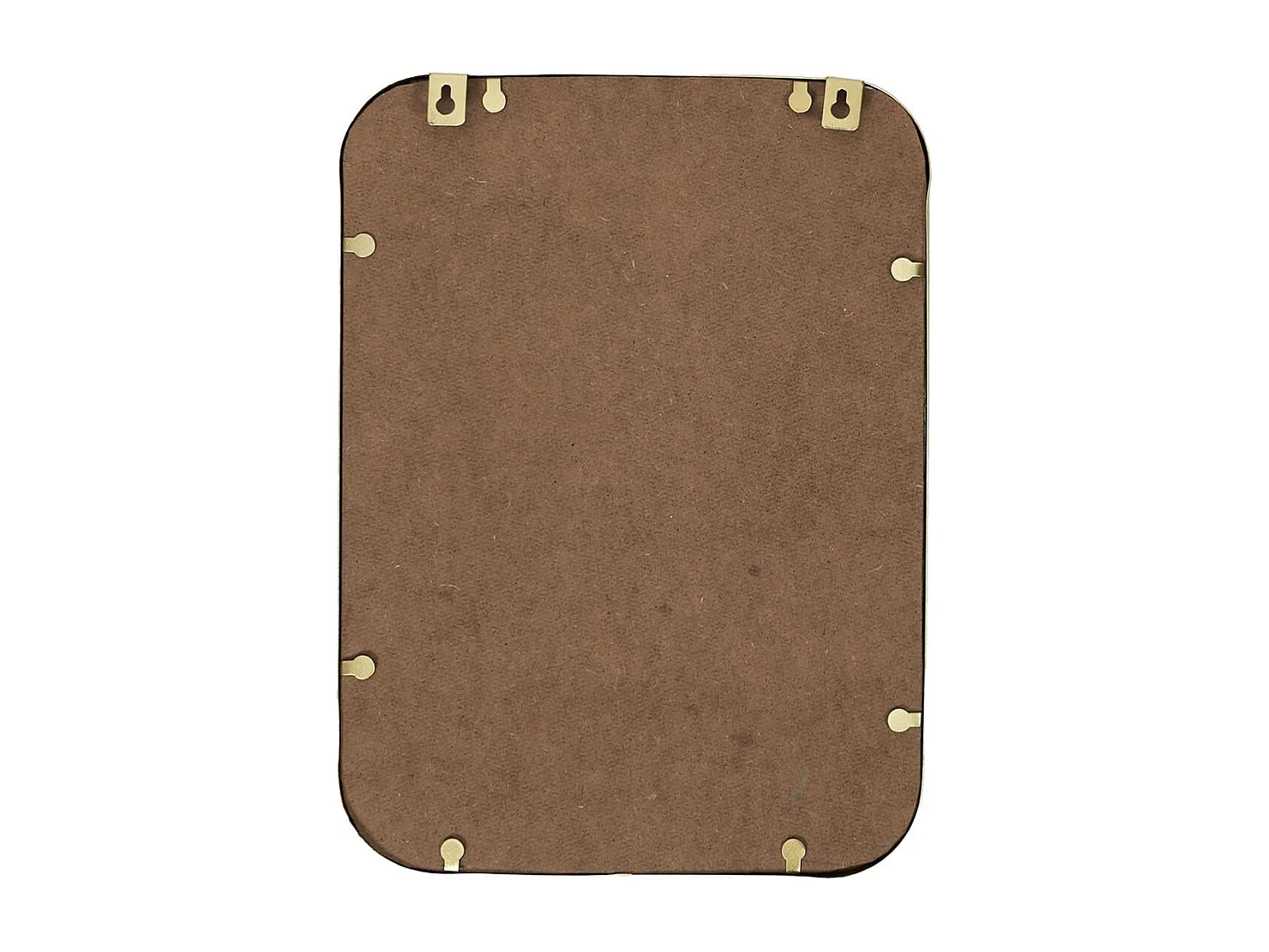 Miroir Rectangulaire Cadre Métal Doré Coins Arrondis 25x34cm - POPPY