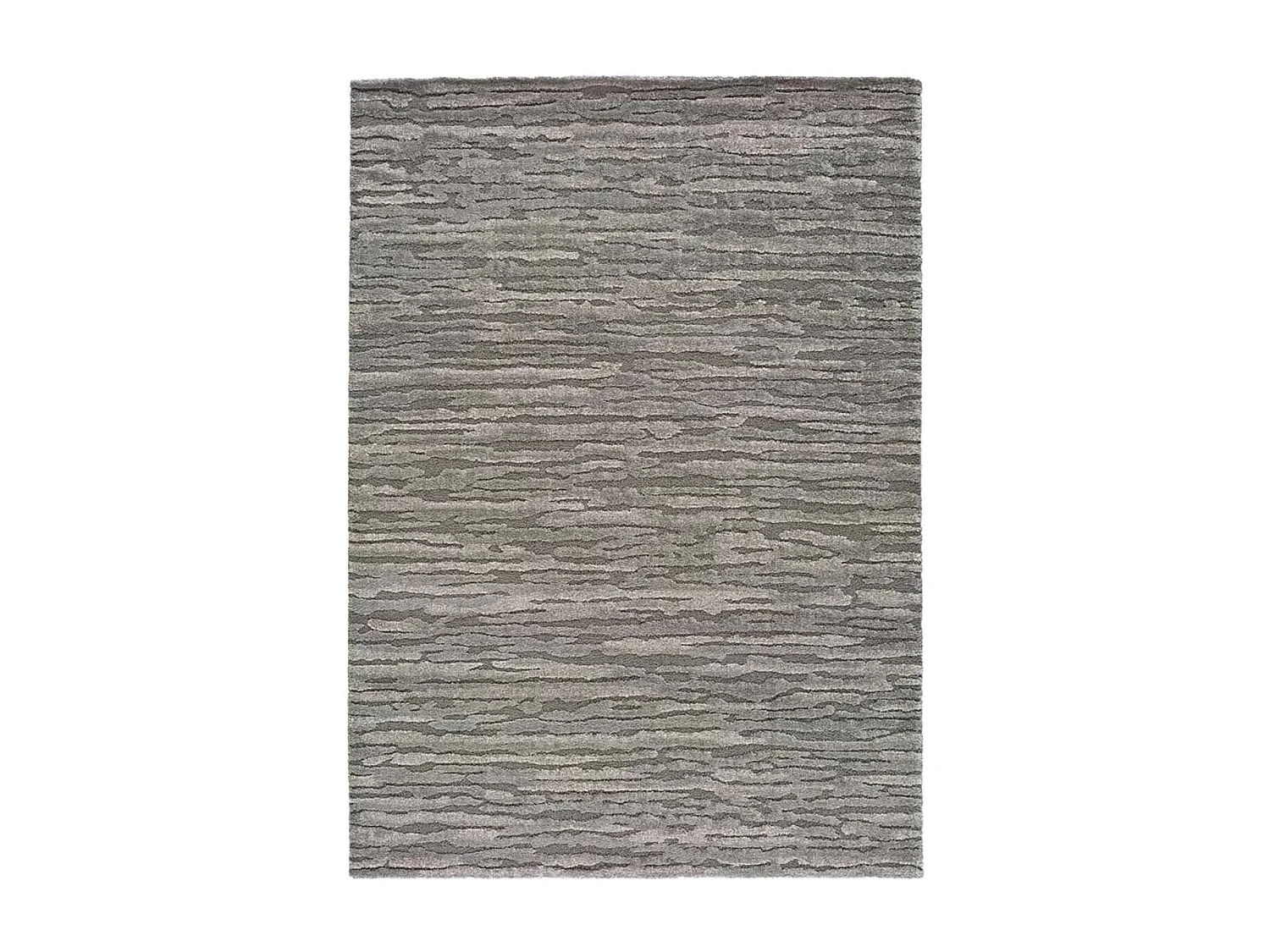 Kurzflorteppich - abstrakt mit Relief - grau - 120x170 cm - YEN