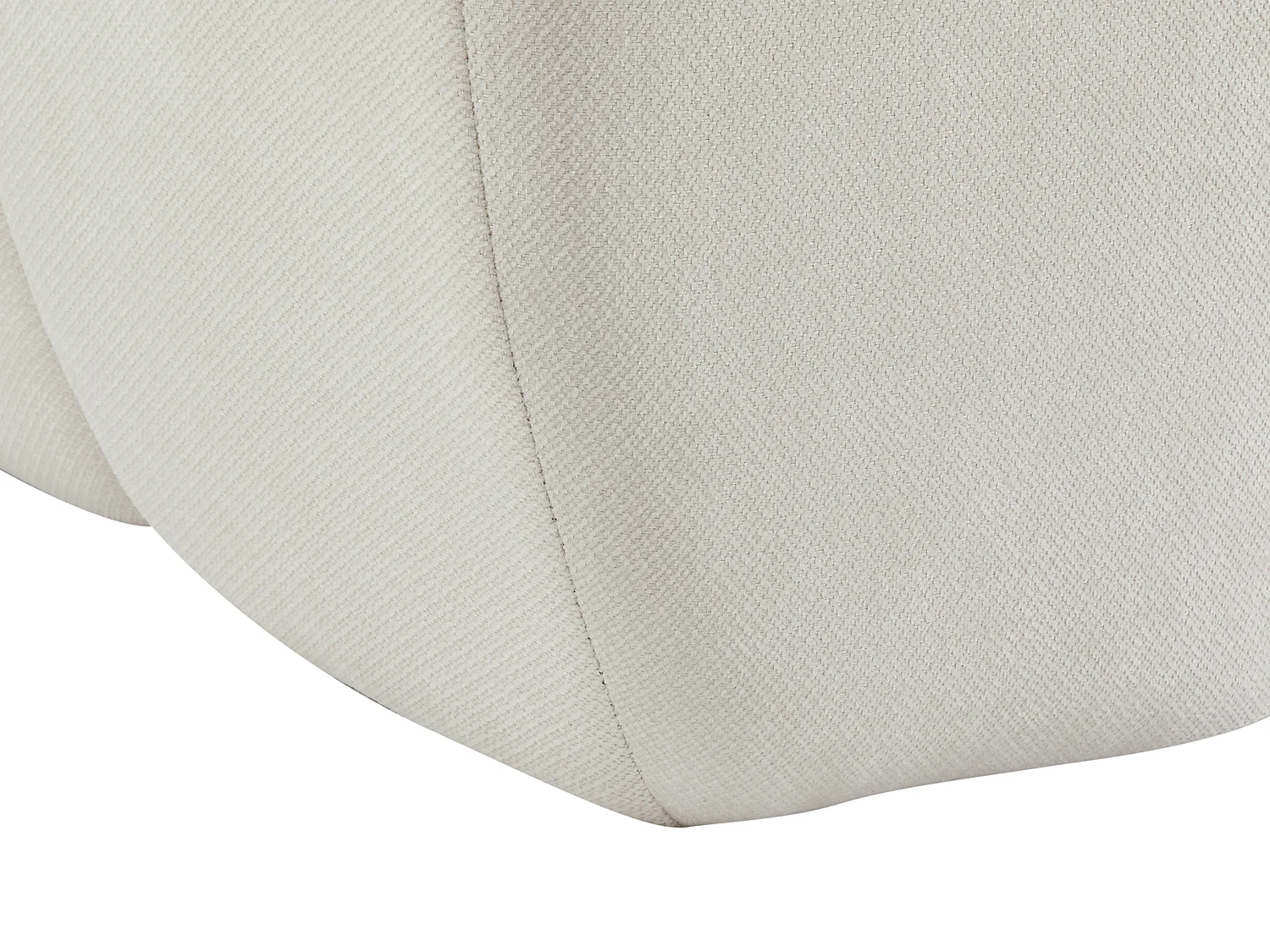 Canapé 3 places compressé en tissu texturé beige BENAFO