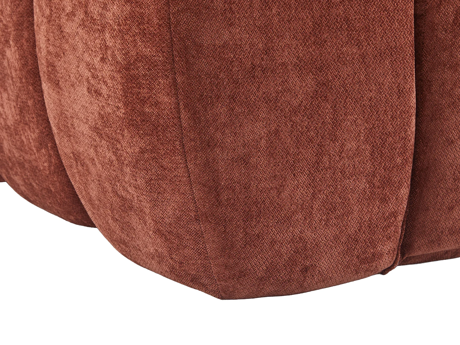 Canapé 2 places compressé en tissu texturé terracotta BENAFO