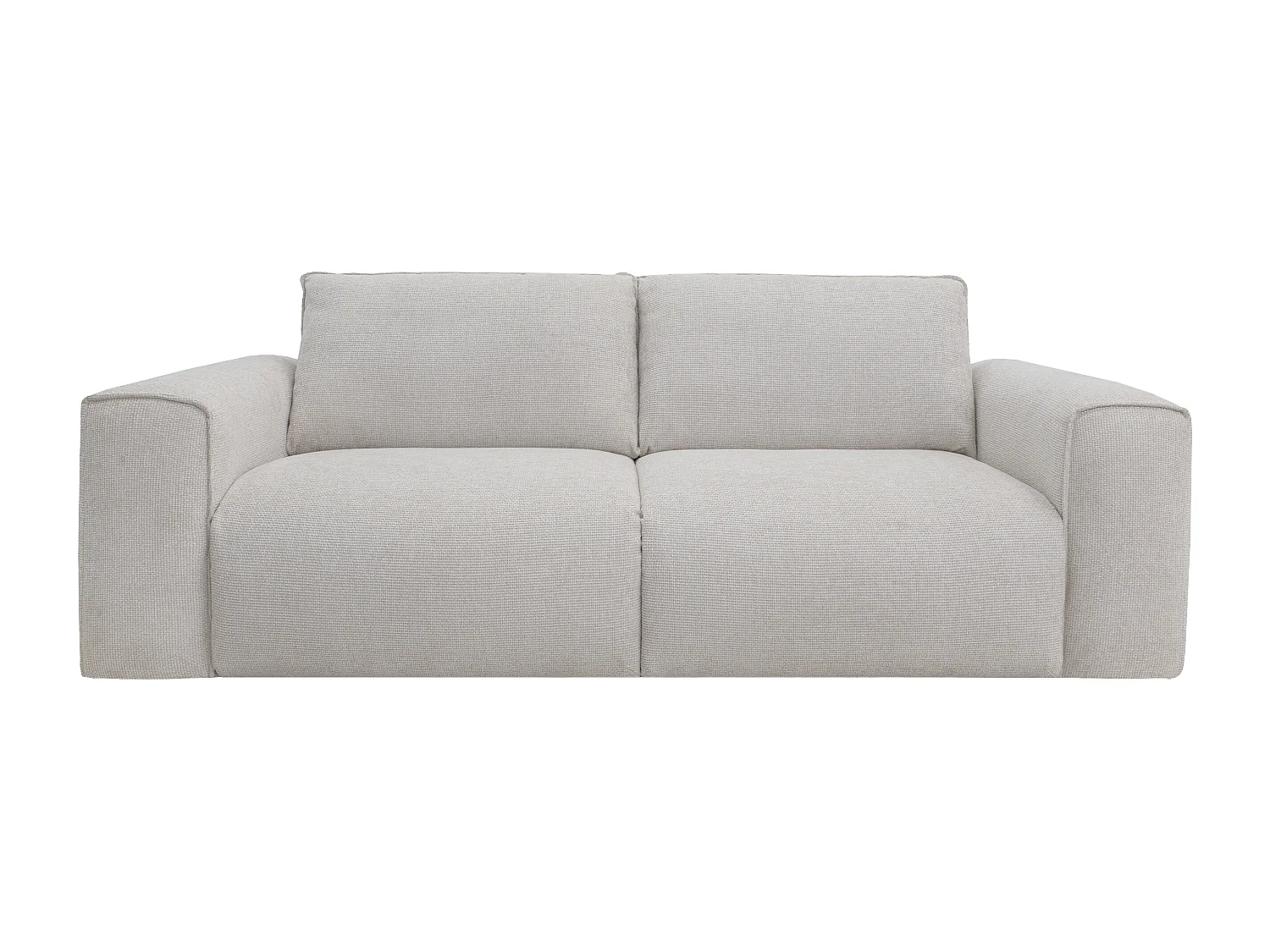 Divano letto 3 posti express in tessuto beige Letto 140 cm Materasso 13 cm - POGLO