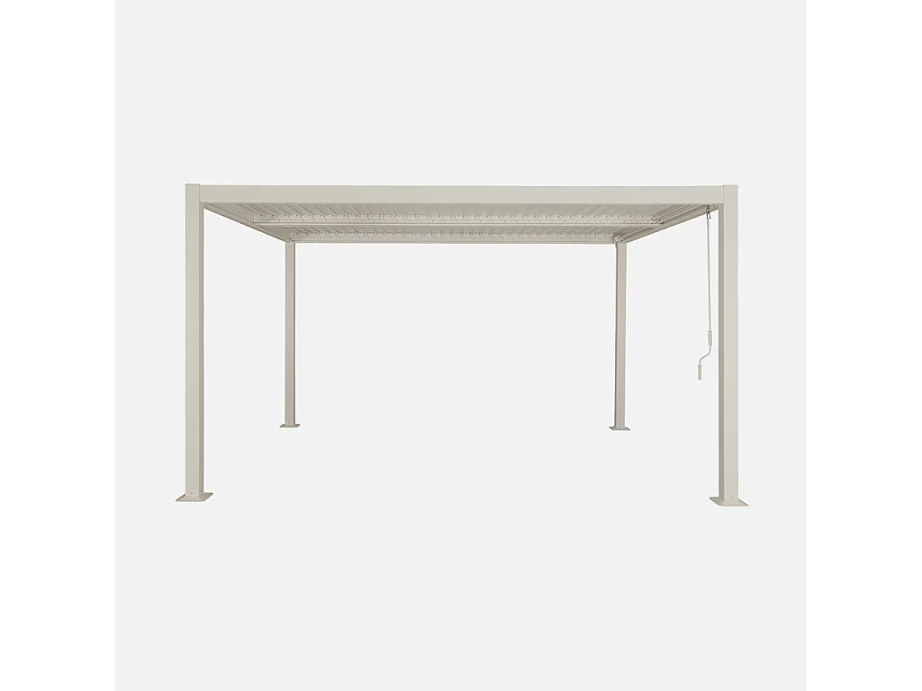 Pérgola bioclimática 3x4m de aluminio y acero con lamas orientables