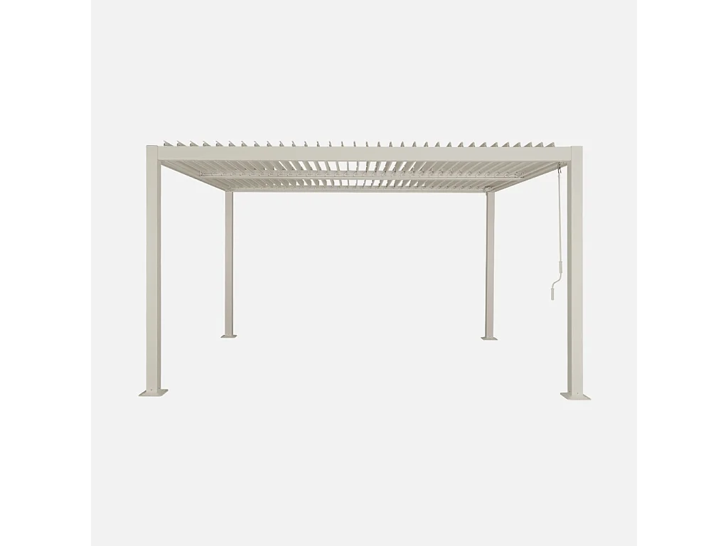Pérgola bioclimática 3x4m de aluminio y acero con lamas orientables