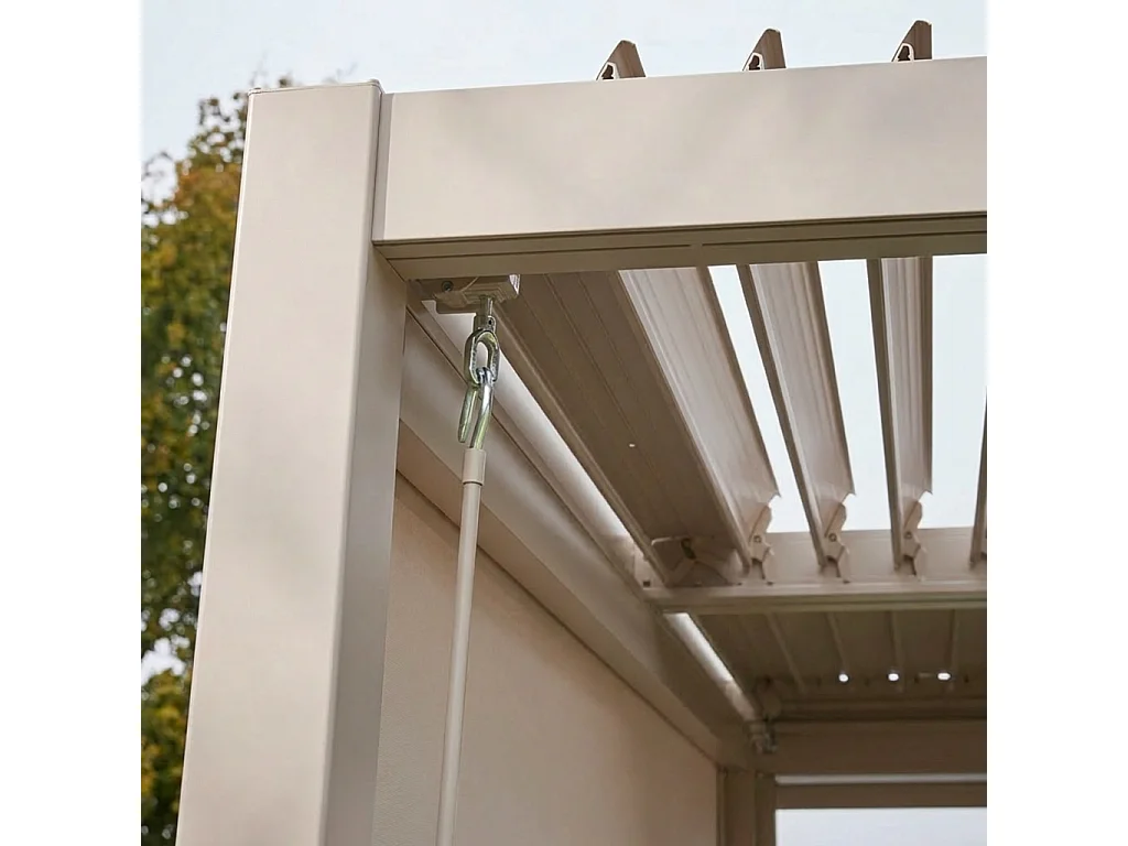 Pérgola bioclimática 3x4m de aluminio y acero con lamas orientables