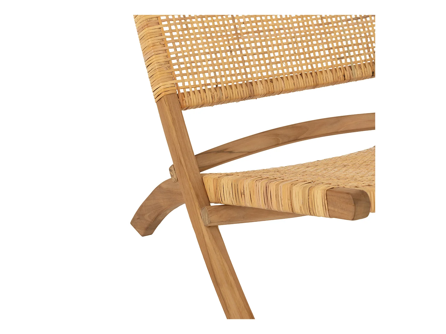 Fauteuil Pliant en Teck "Moises" 78cm Naturel
