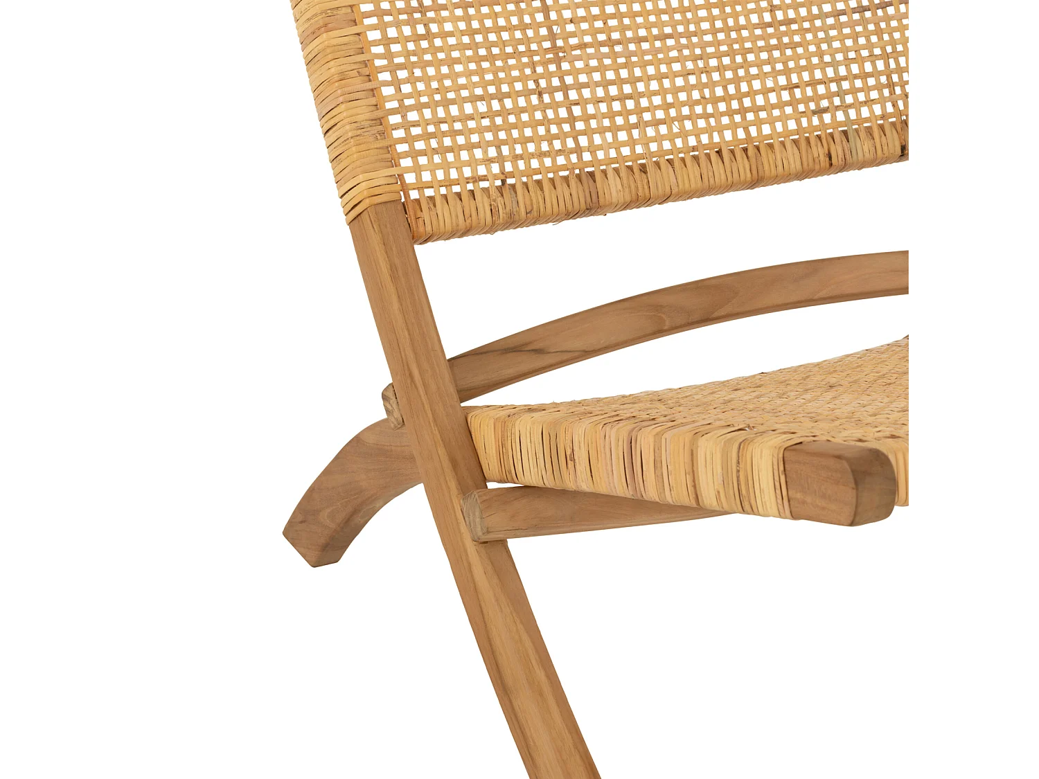 Fauteuil Pliant en Teck "Moises" 78cm Naturel