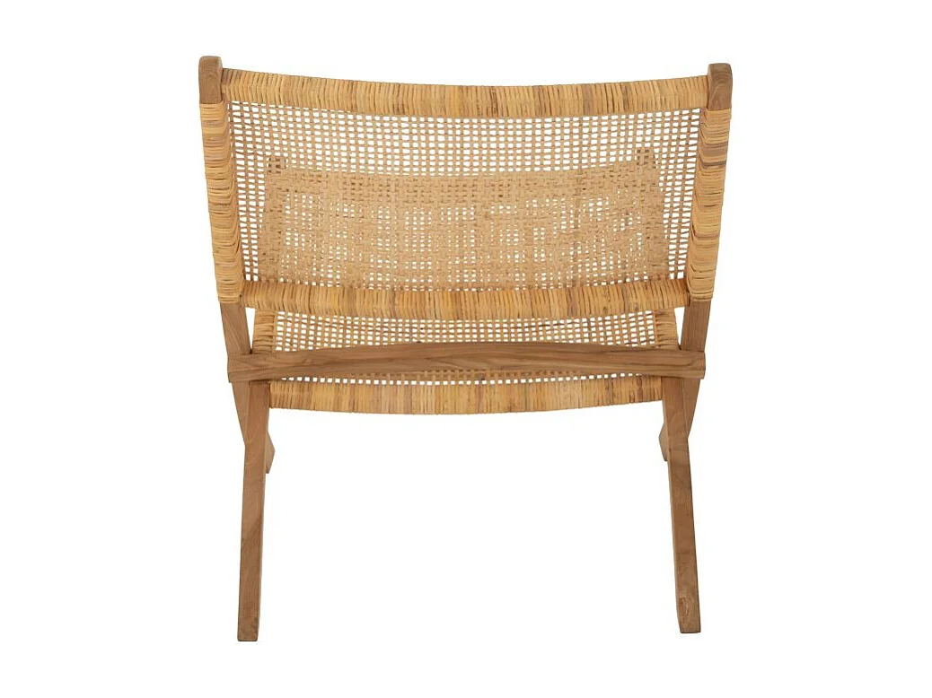 Fauteuil Pliant en Teck "Moises" 78cm Naturel