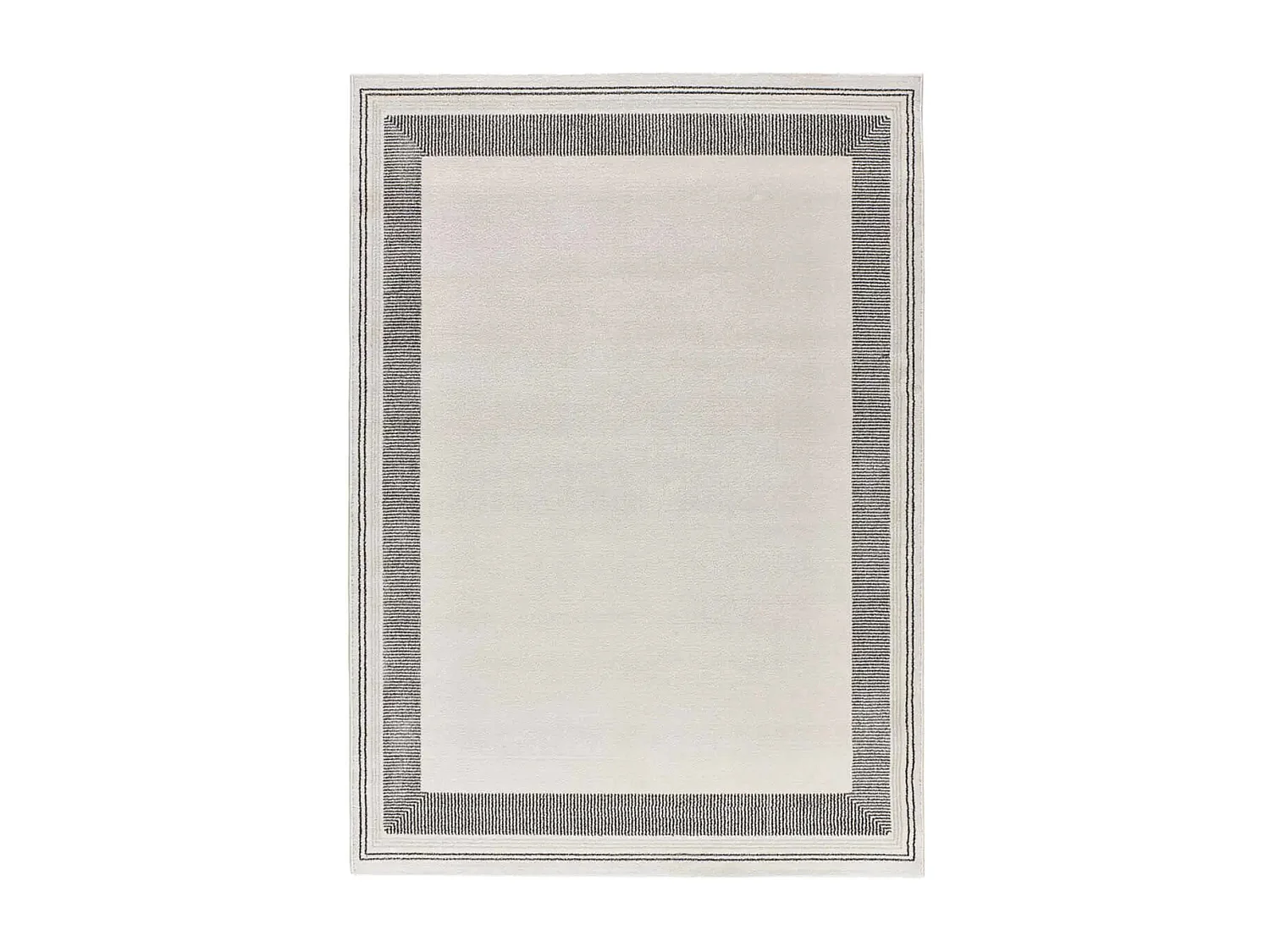 Tapis intérieur - moderne - blanc / noir - 140 x 200 cm - MARCO
