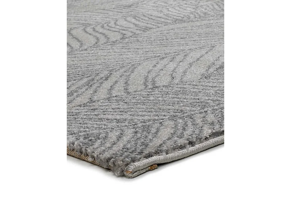 Tapis intérieur - floral - gris - 140 x 200 cm - HOJAS SUNSET