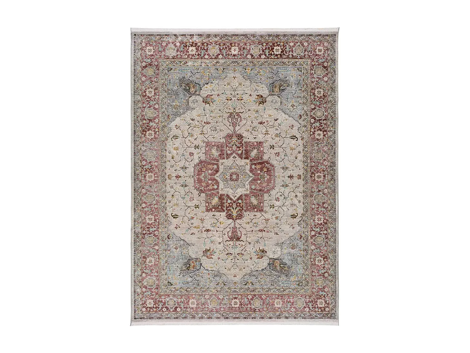 Tapis intérieur - vintage - grenat / beige - 120 x 170 cm - TABRIZ