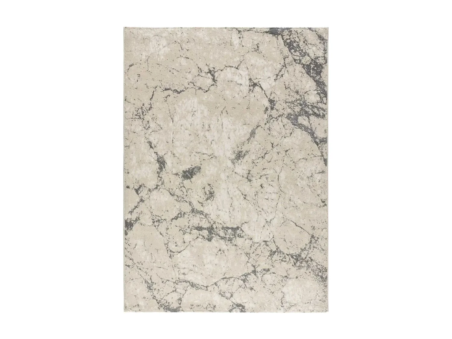 Tapis intérieur - effet marbre - gris / blanc - 160 x 230 cm - SENSATION MARM