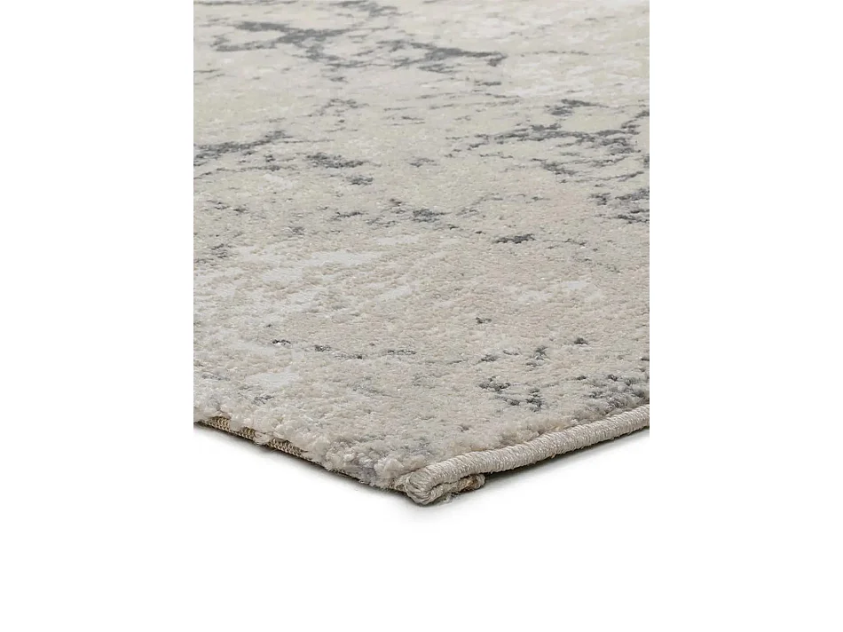 Tapis intérieur - effet marbre - gris / blanc - 160 x 230 cm - SENSATION MARM
