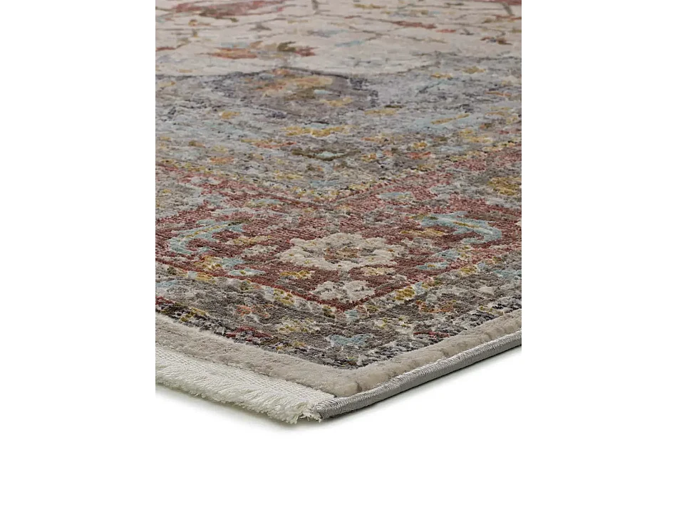 Laagpolig tapijt - vintage - granaat / beige - 160x230 cm - TABRIZ
