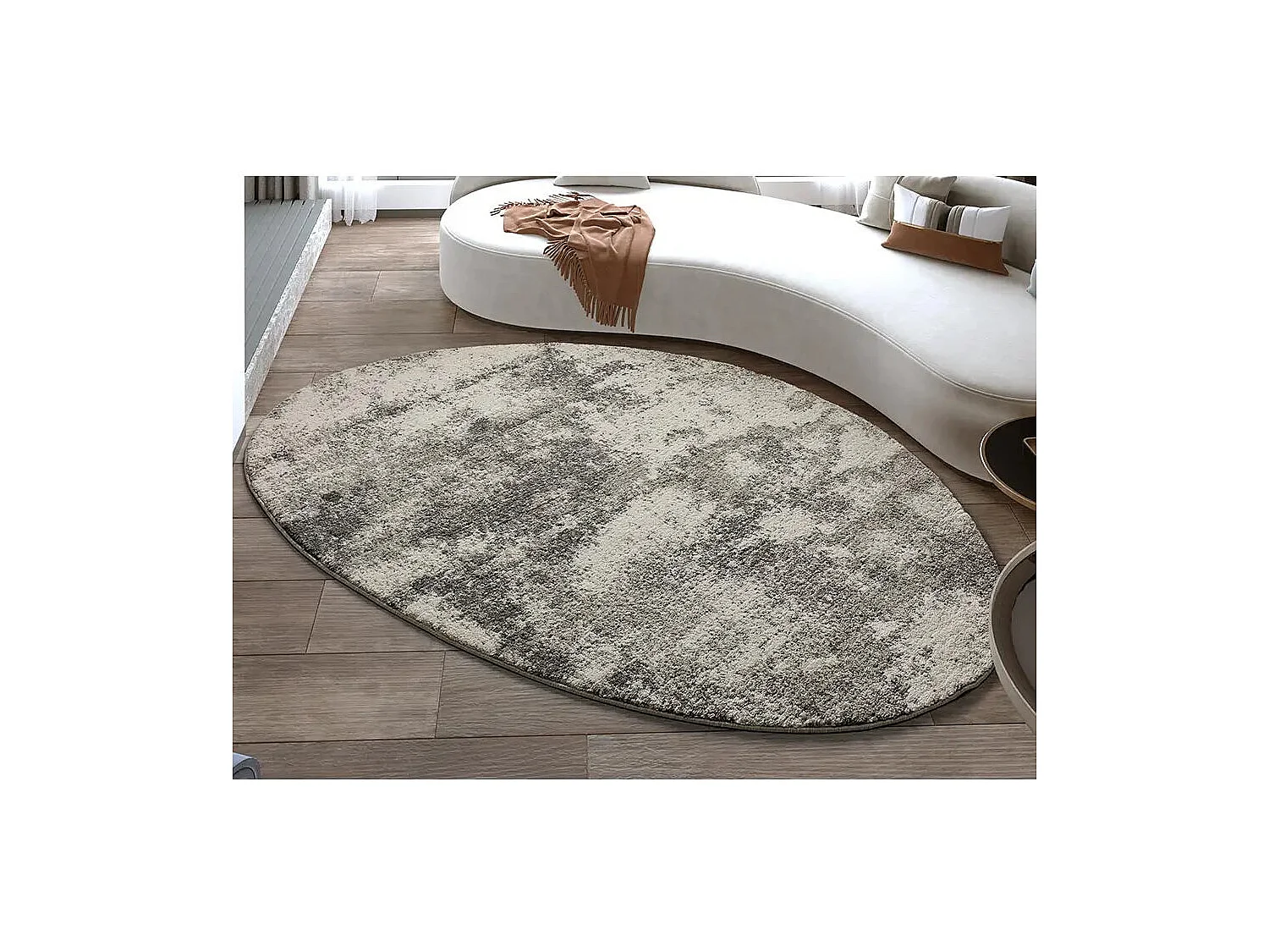 Tapis intérieur - abstrait - gris - 194 x 290 cm - REFLEX PIEDRA