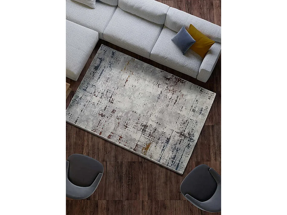 Tapis intérieur - abstrait - gris / multicolore - 120 x 170 cm - GRACEFUL