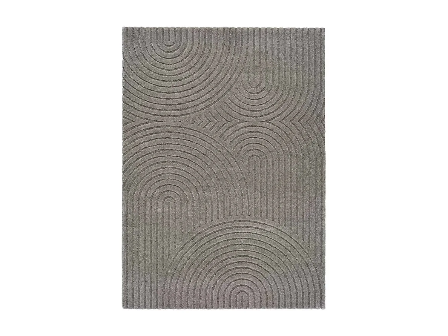 Tapis intérieur - scandinave avec relief - gris - 160 x 230 cm - LINA