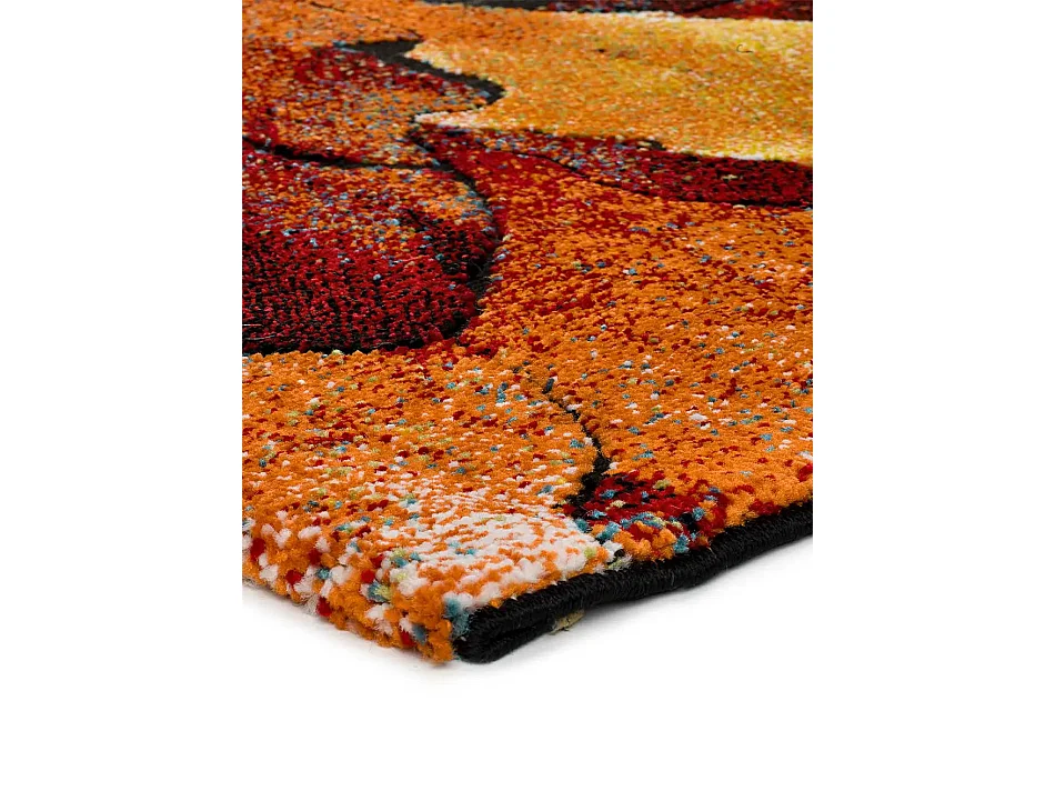 Laagpolig tapijt - bloem - veelkleurig - 80x150 cm - KOBY