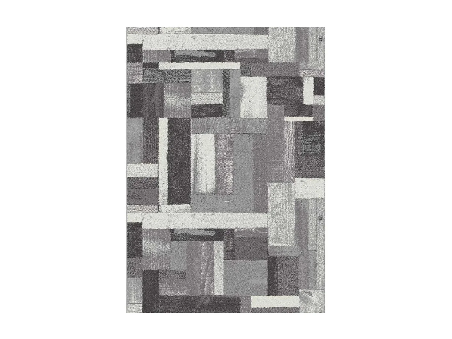 Laagpolig tapijt - geometrisch - grijs - 160x230 cm - AMBER