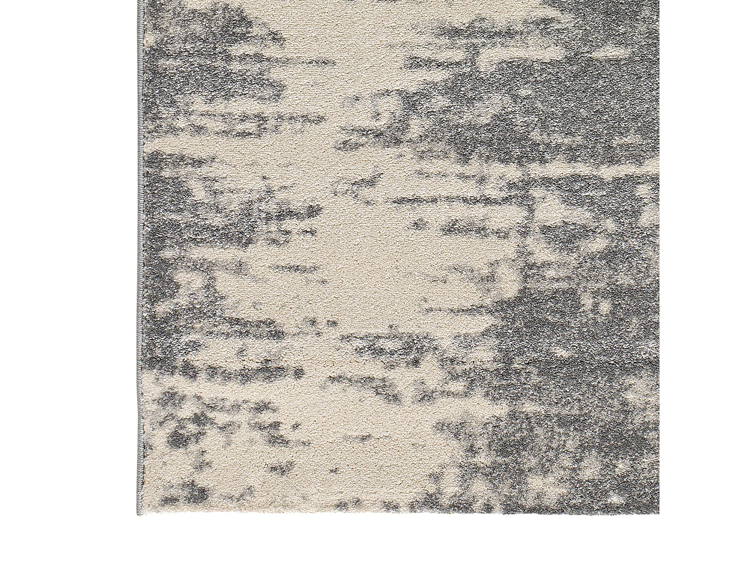 Kurzflorteppich - abstrakt - grau / creme - 160x230 cm - STRECH SUNSET