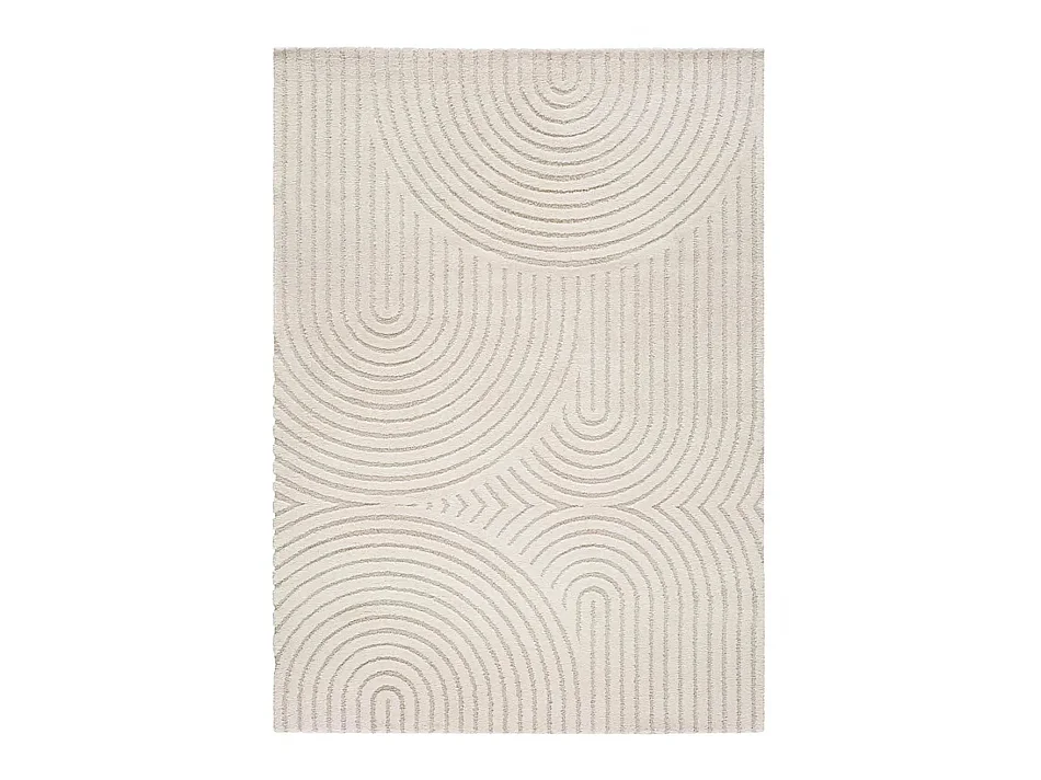 Tapis intérieur - scandinave avec relief - blanc - 160 x 230 cm - LINA