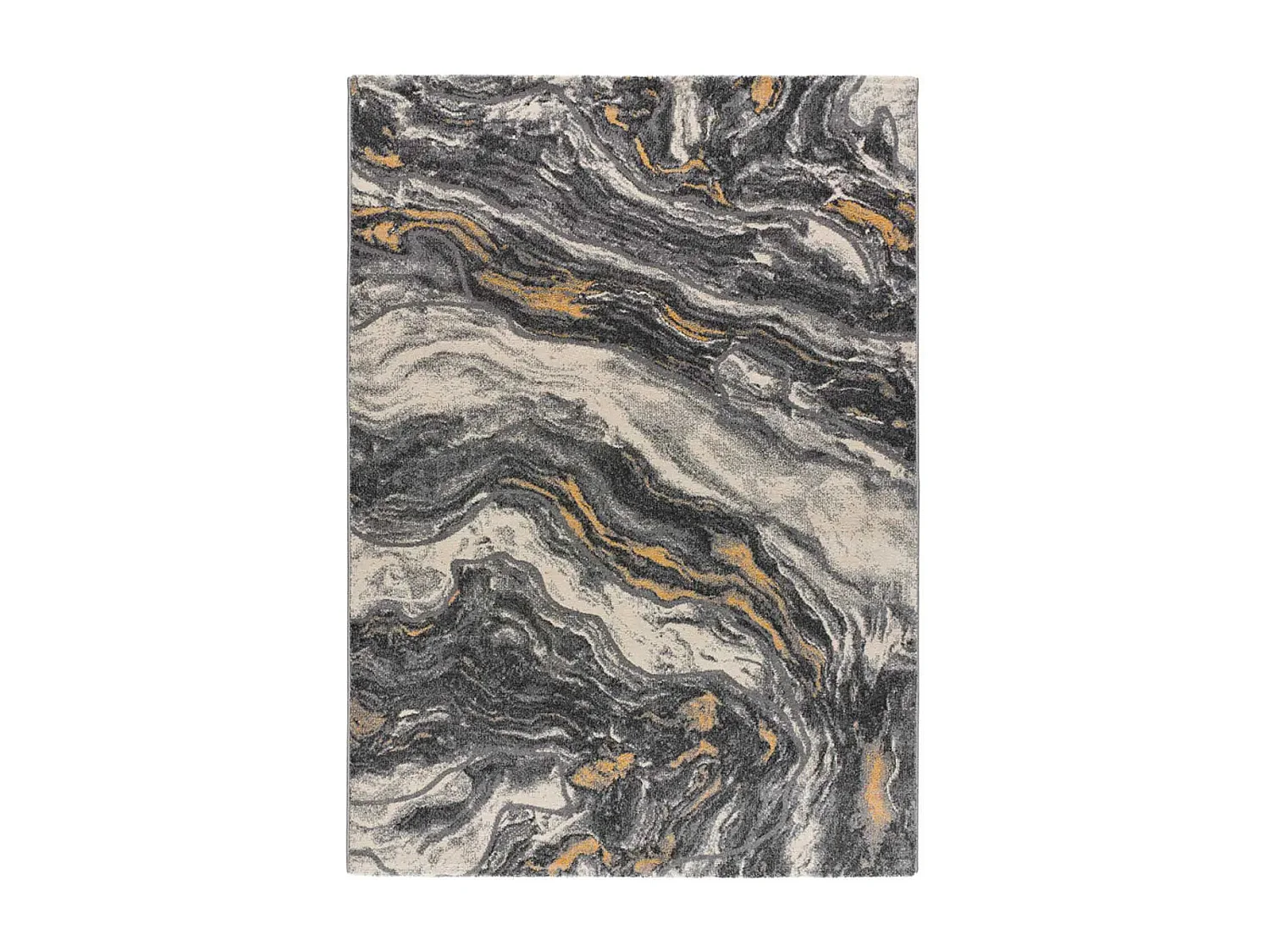 Tapis intérieur - effet marbre - gris - 140 x 200 cm - MARMOL ONDA