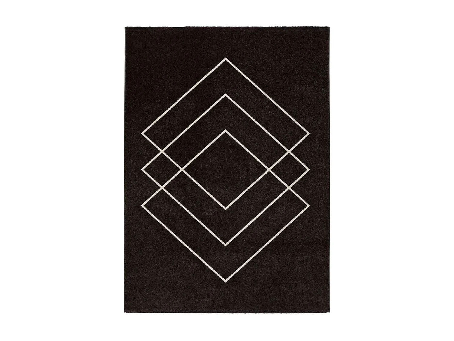 Tapis intérieur - géométrique - noir - 133 x 190 cm - BREDA