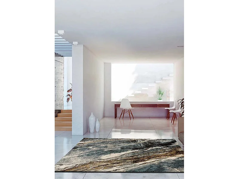 Tappeto interno - effetto marmo - grigio - 80 x 150 cm - MARMOL MADERA