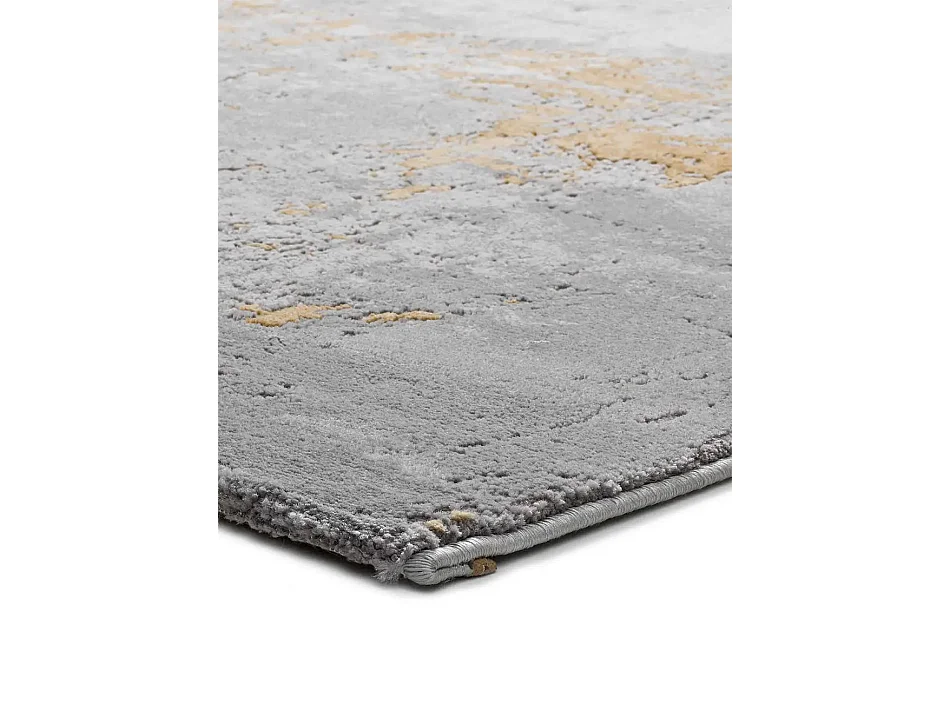 Tapis intérieur - abstrait - gris / moutarde - 60 x 120 cm - MESINA