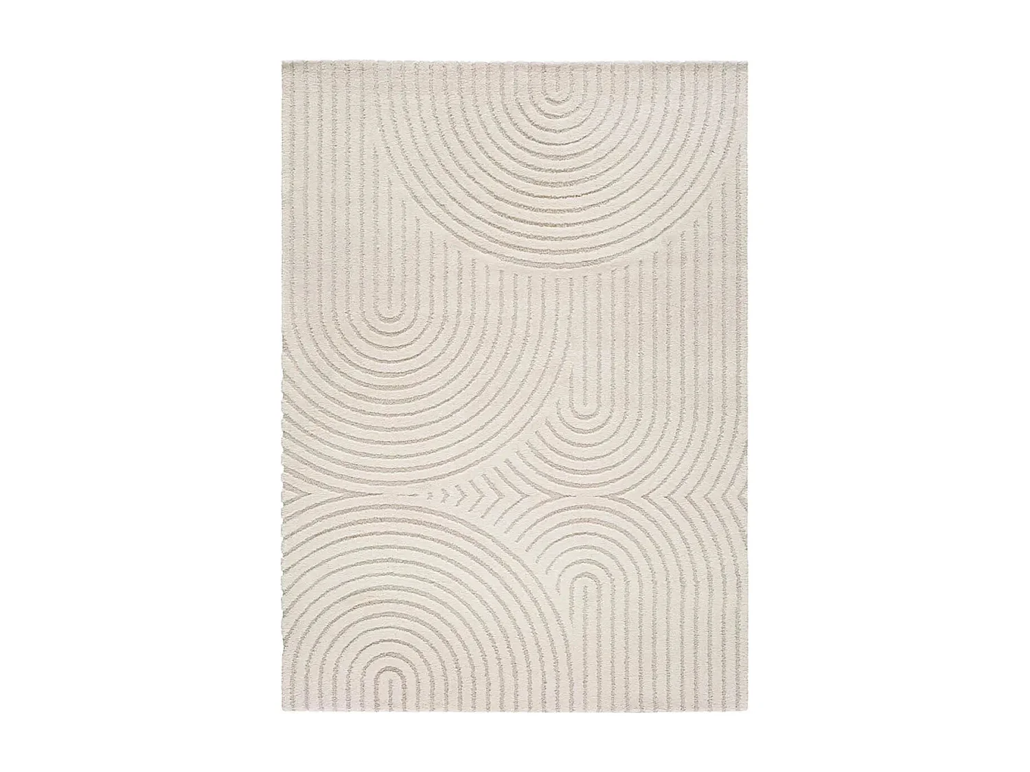 Tapete interior - escandinavo em relevo - branco - 240 x 340 cm - LINA