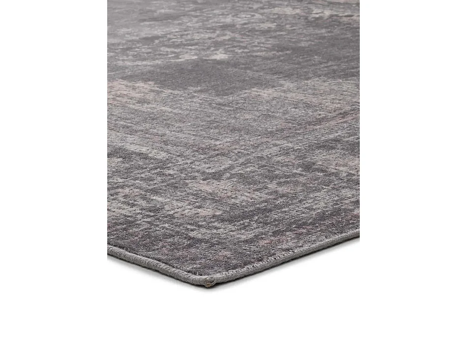 Kurzflorteppich - vintage - grau - 160x230 cm - LARA VINTAGE