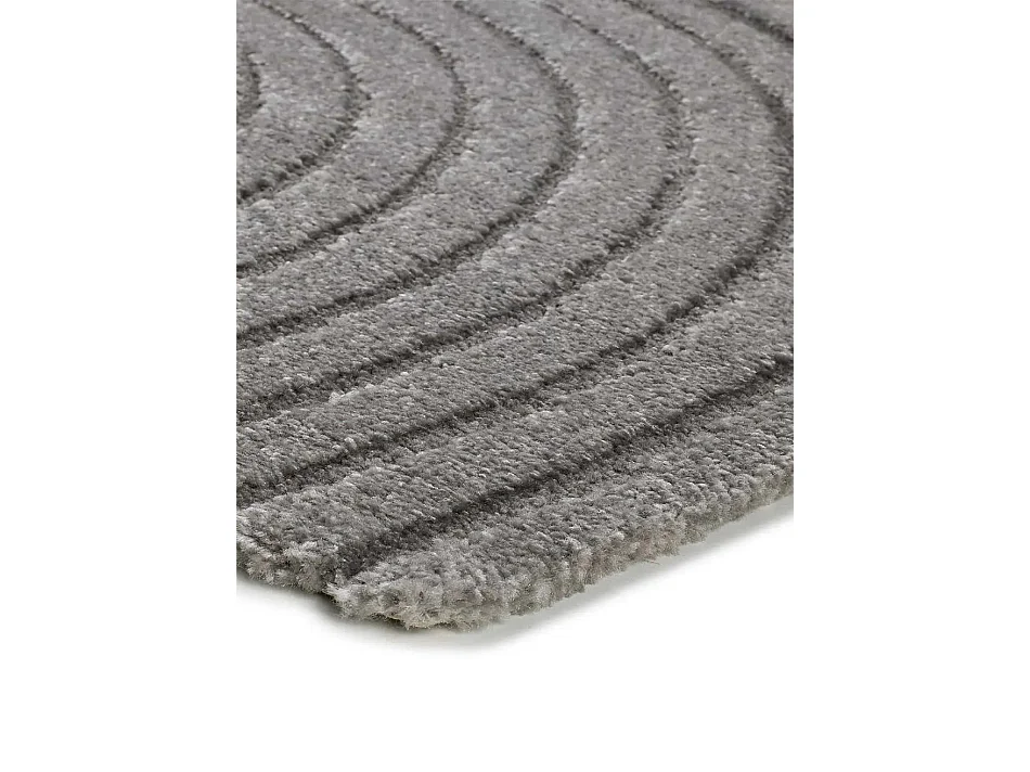 Tapis intérieur - scandinave avec relief - gris - 200 x 290 cm - LINA