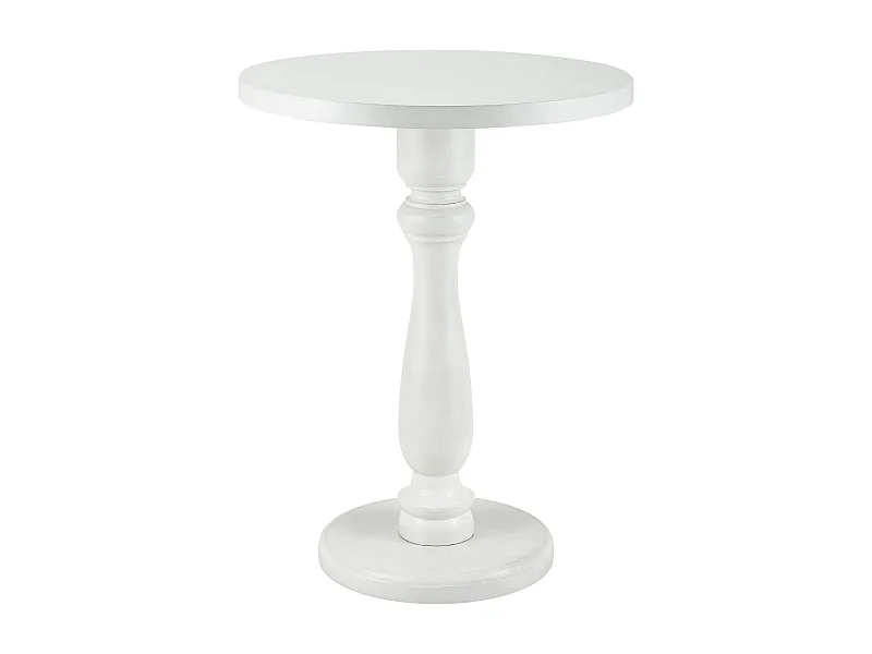 Table d'appoint - rond Ø 50 cm - Bois - Blanc antique - Adamsville