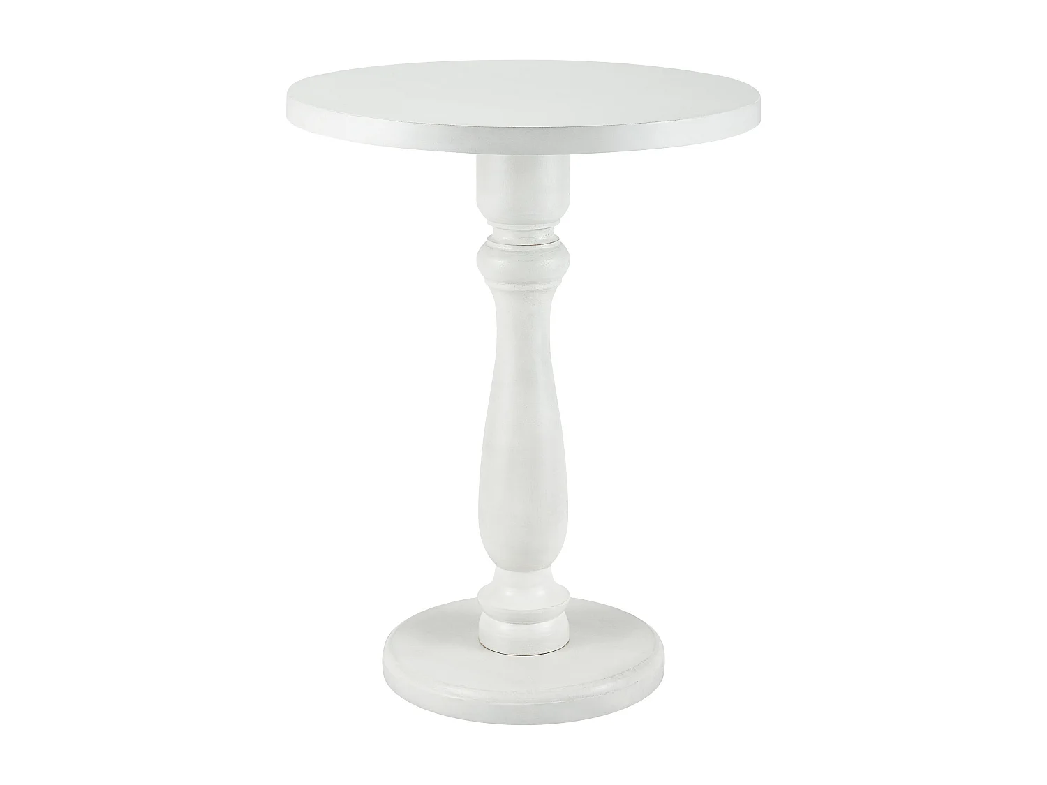 Table d'appoint - rond Ø 50 cm - Bois - Blanc antique - Adamsville