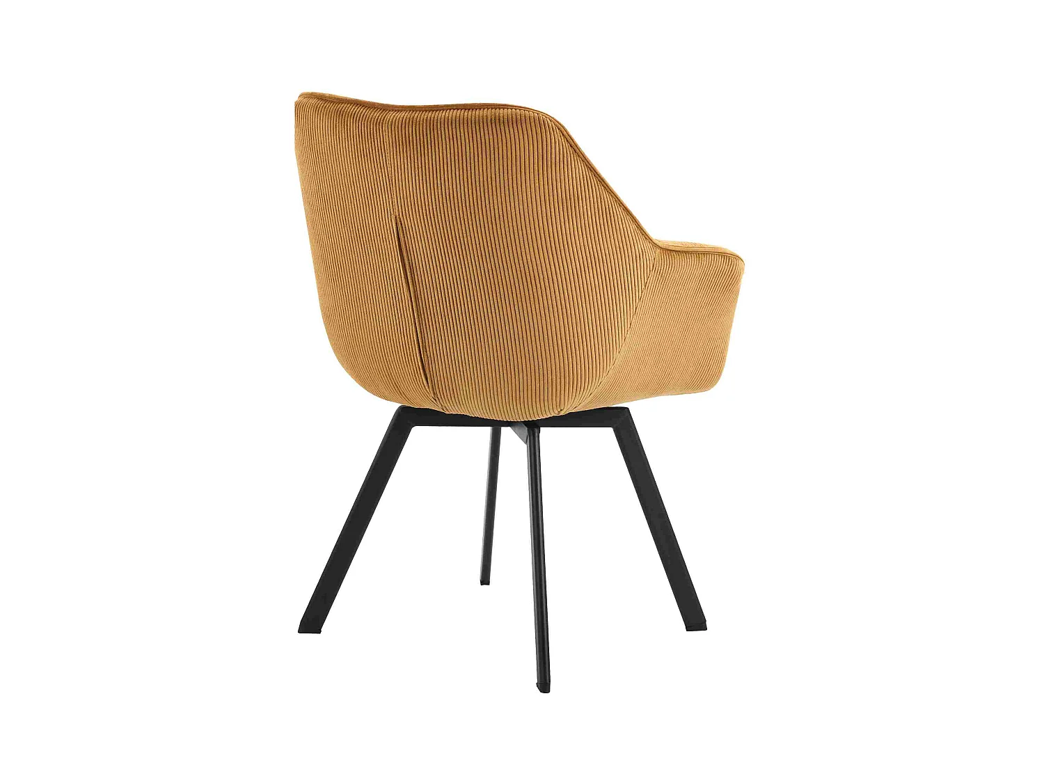 Lot de 2  chaises avec accoudoirs - Cordon - Orange - Jordi