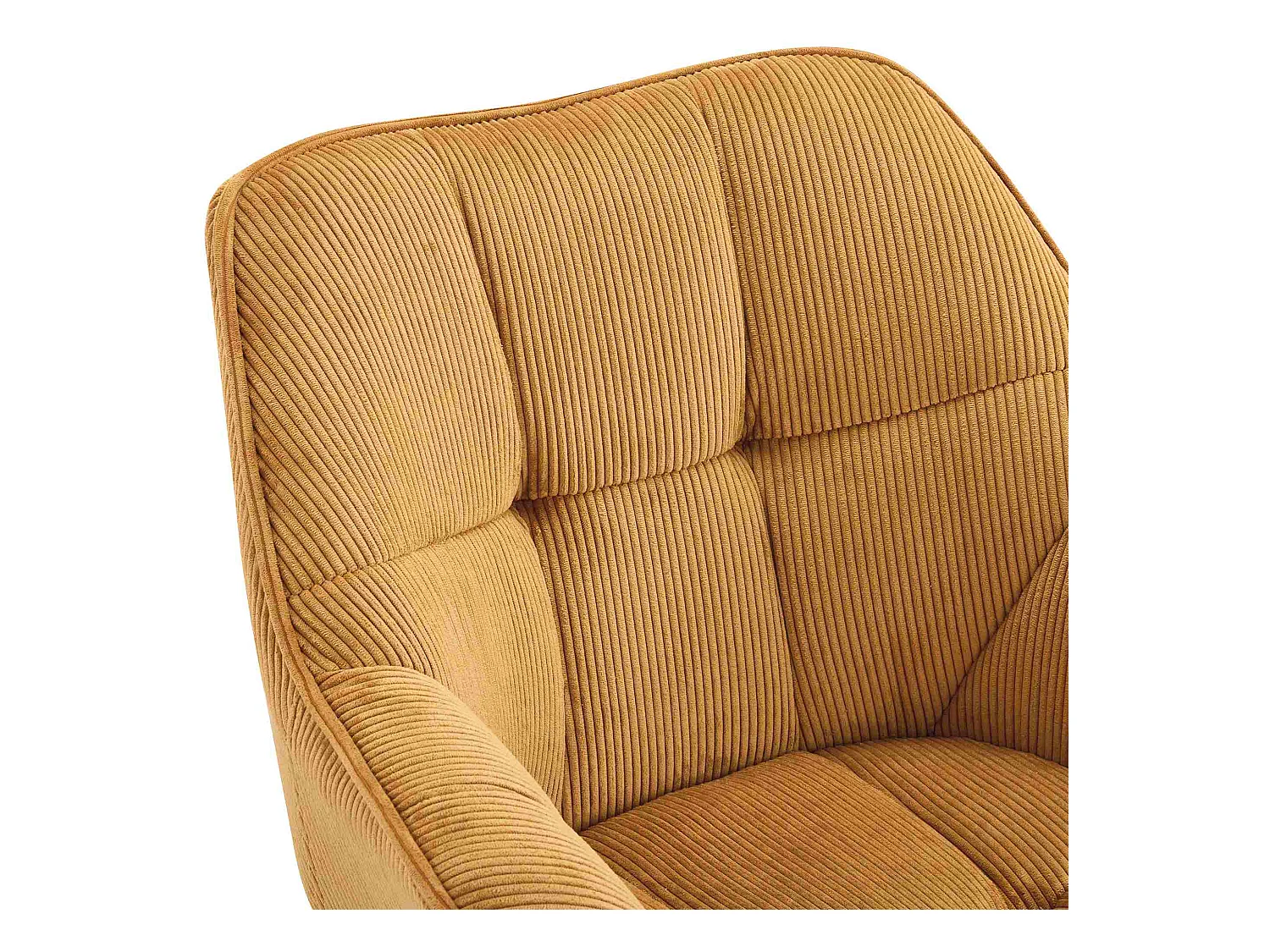 Lot de 2  chaises avec accoudoirs - Cordon - Orange - Jordi