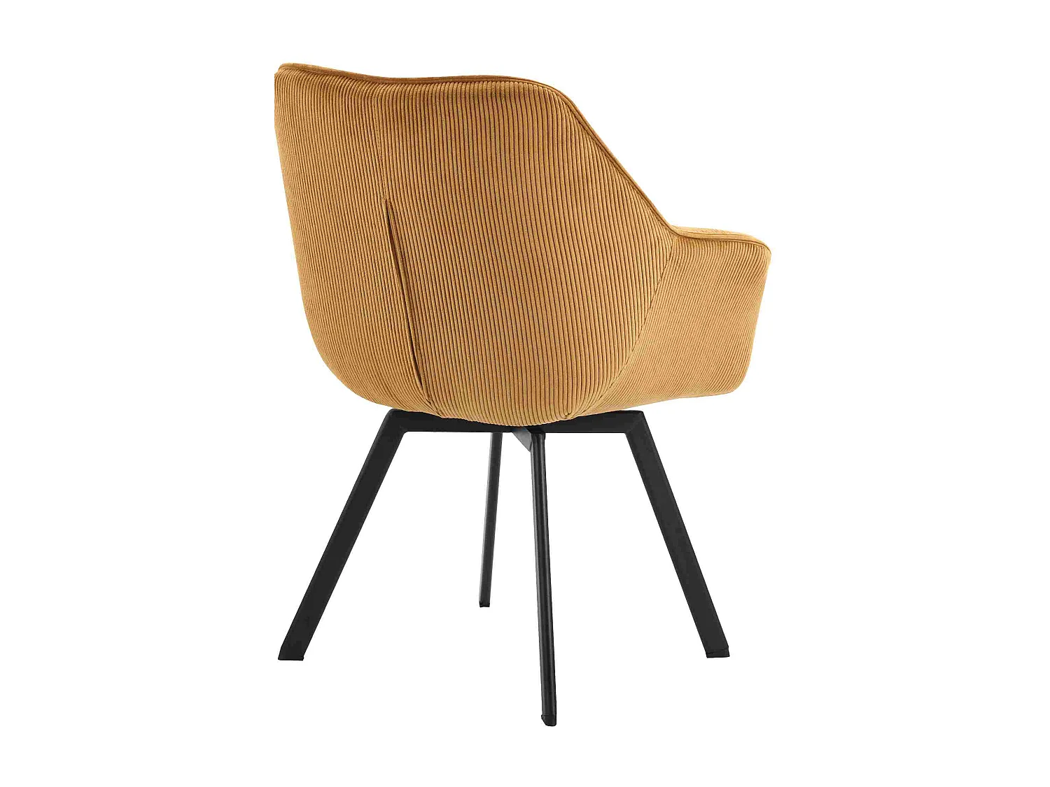 Lot de 2  chaises avec accoudoirs - Cordon & Antique foncé - Orange - Jordi