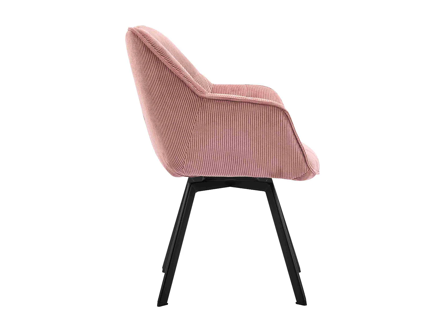 Lot de 2  chaises avec accoudoirs - Cordon & Antique foncé - Rose - Jordi