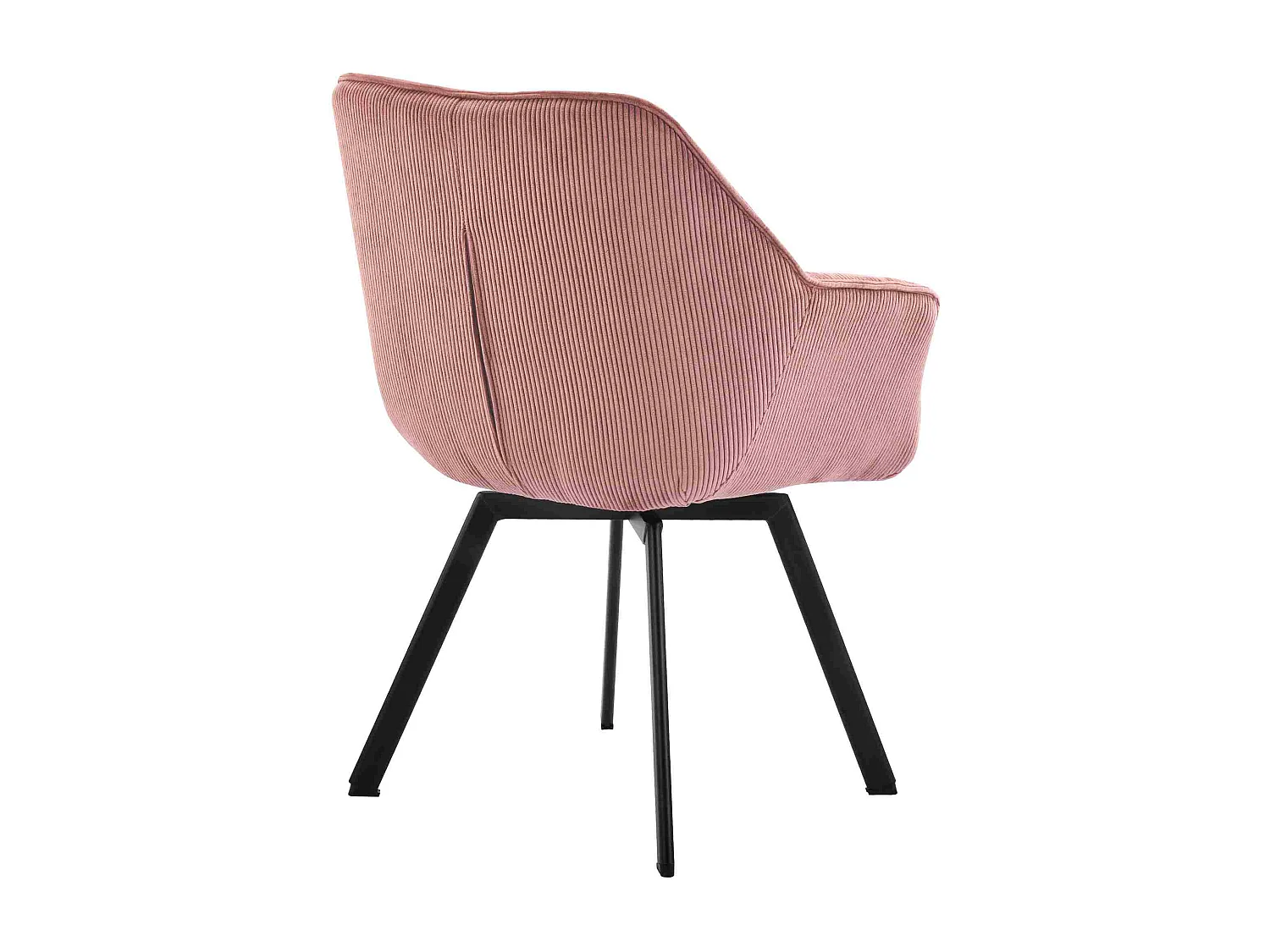 Lot de 2  chaises avec accoudoirs - Cordon & Antique foncé - Rose - Jordi