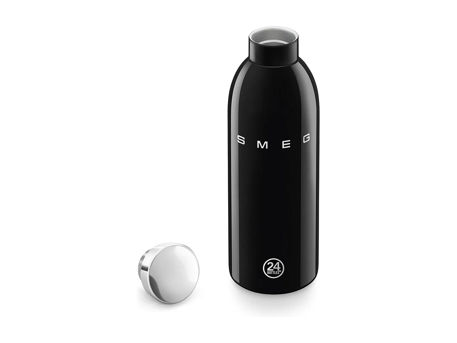 Smeg Gourde isotherme 0.5l en acier inoxydable noir - WBF01BL