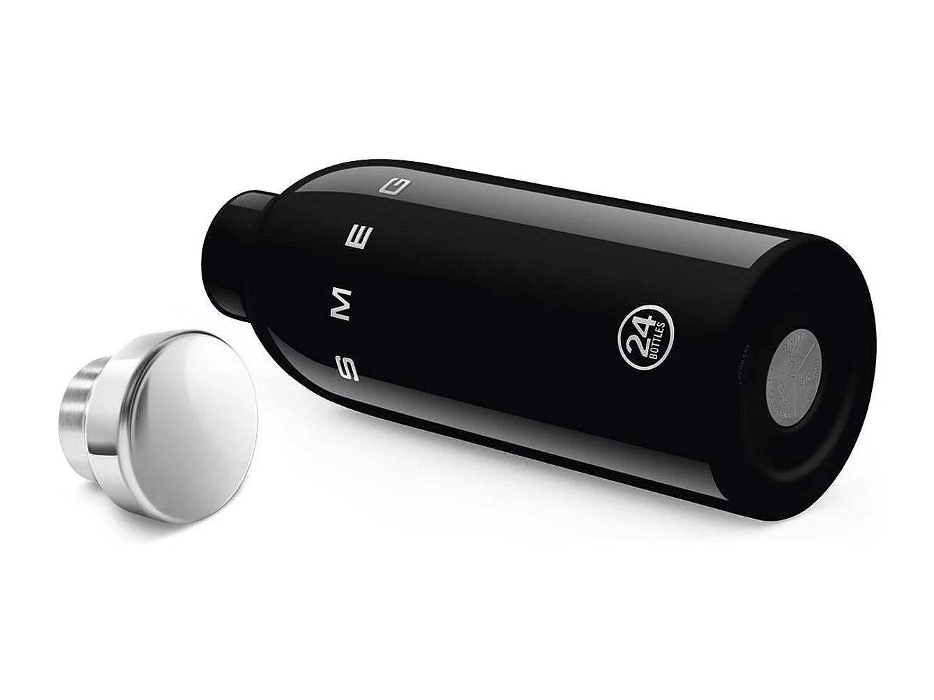 Smeg Gourde isotherme 0.5l en acier inoxydable noir - WBF01BL