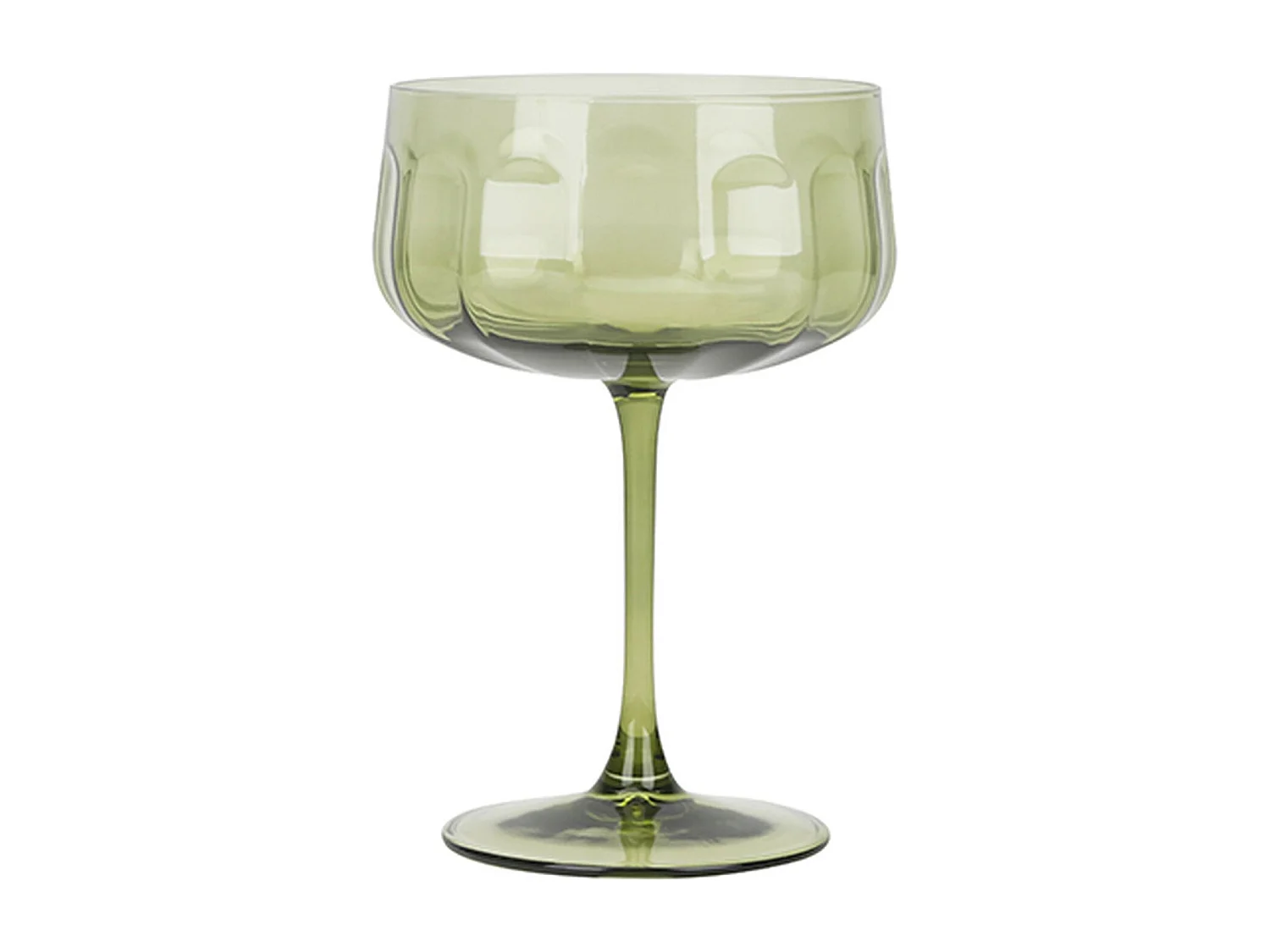 Novastyl - Lot De 4 Coupes Riviera 36.5cl En Verre Vert