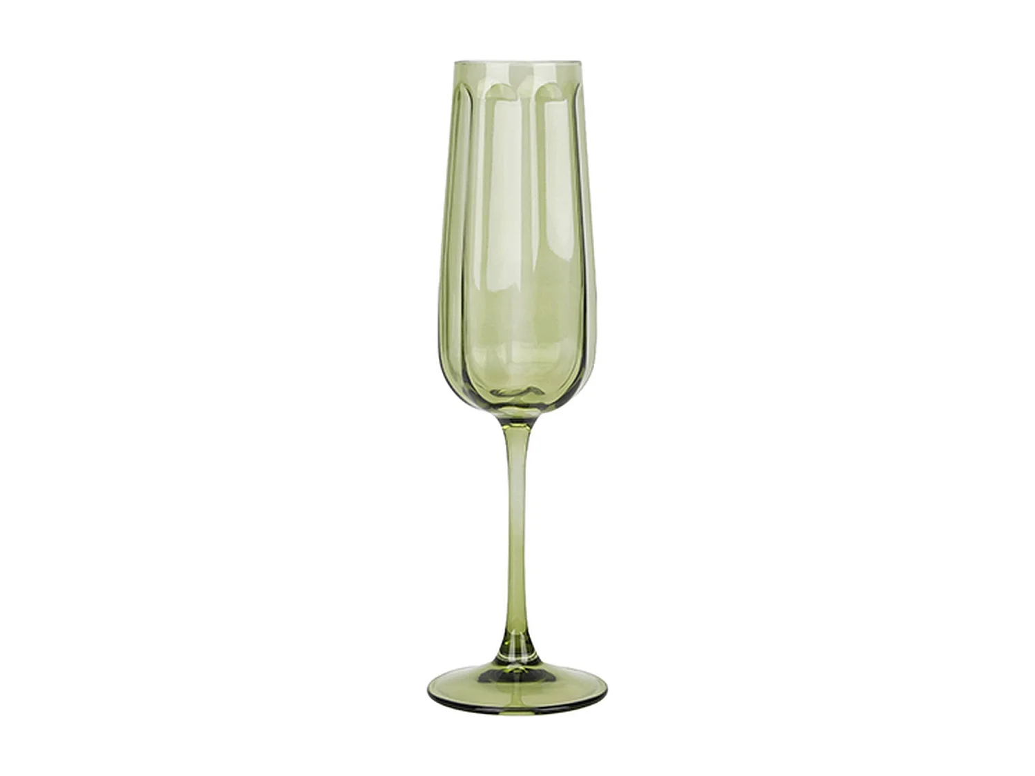 Novastyl - Lot De 4 Flutes Riviera 24cl En Verre Vert