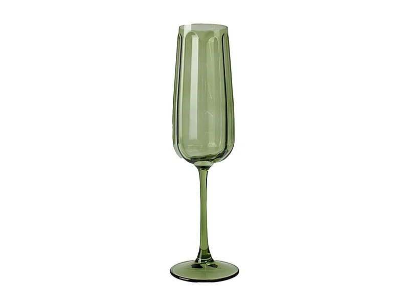 Novastyl - Lot De 4 Flutes Riviera 24cl En Verre Vert