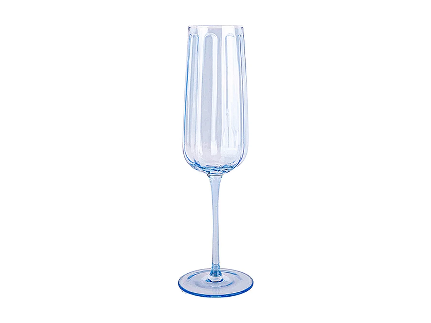Novastyl - Lot De 4 Flutes Riviera 24cl En Verre Bleu