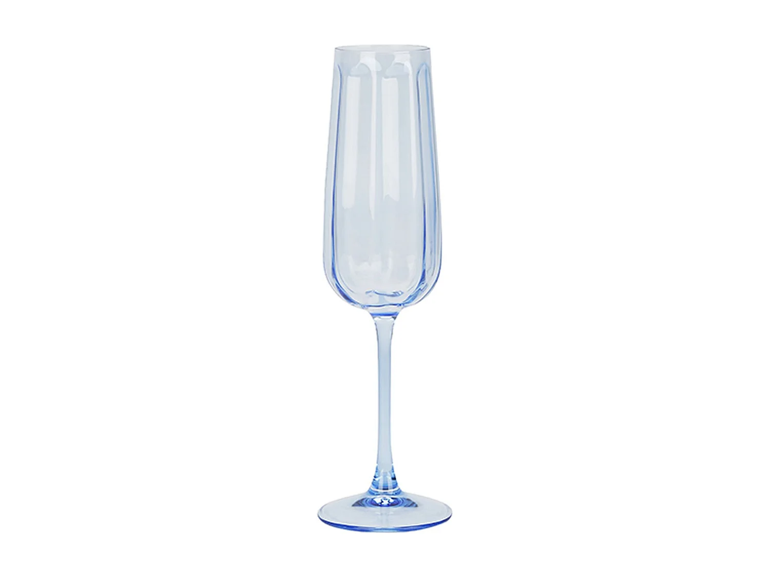 Novastyl - Lot De 4 Flutes Riviera 24cl En Verre Bleu