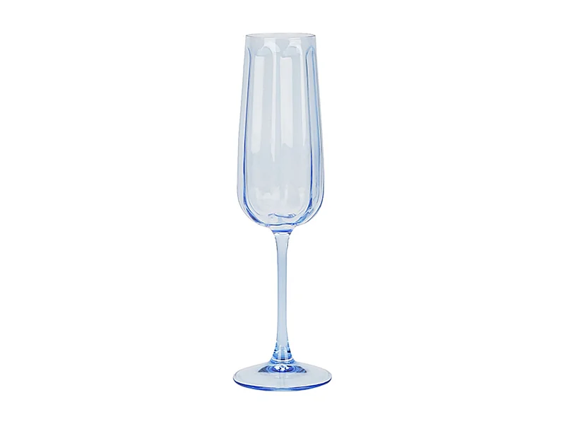 Novastyl - Lot De 4 Flutes Riviera 24cl En Verre Bleu