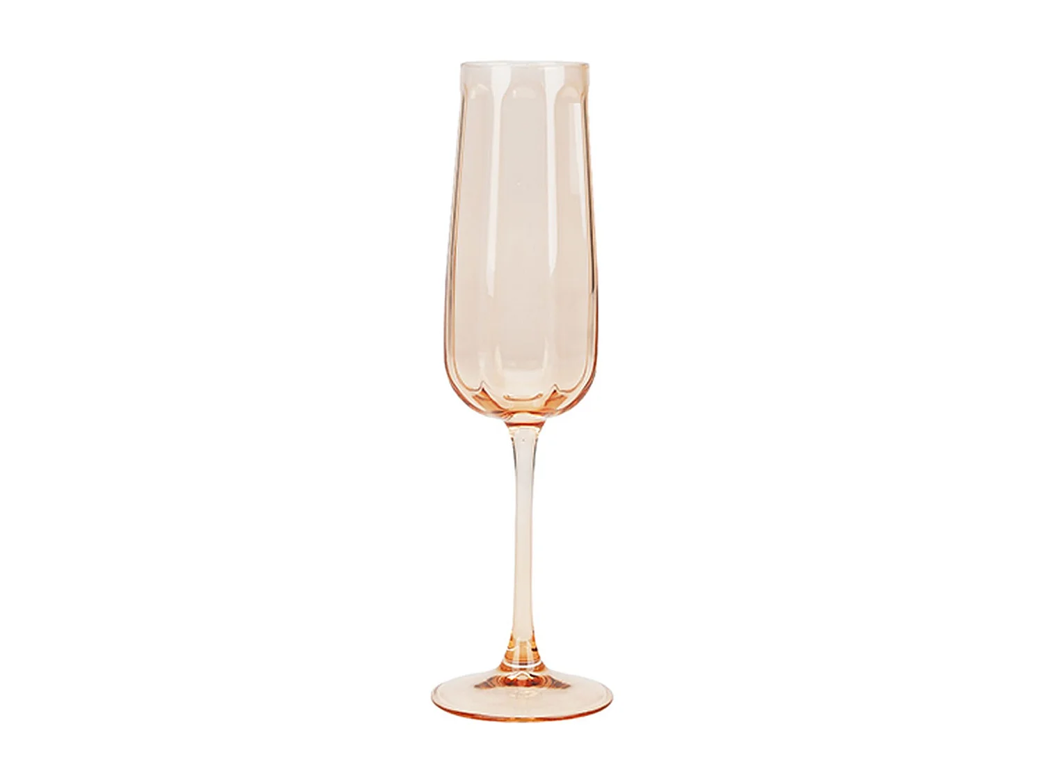 Novastyl - Lot De 4 Flutes Riviera 24cl En Verre Orange