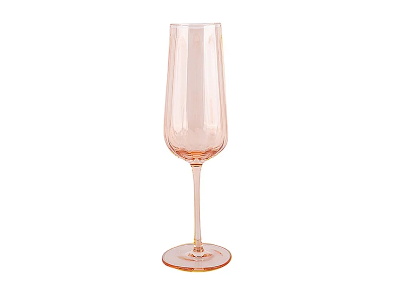 Novastyl - Lot De 4 Flutes Riviera 24cl En Verre Orange